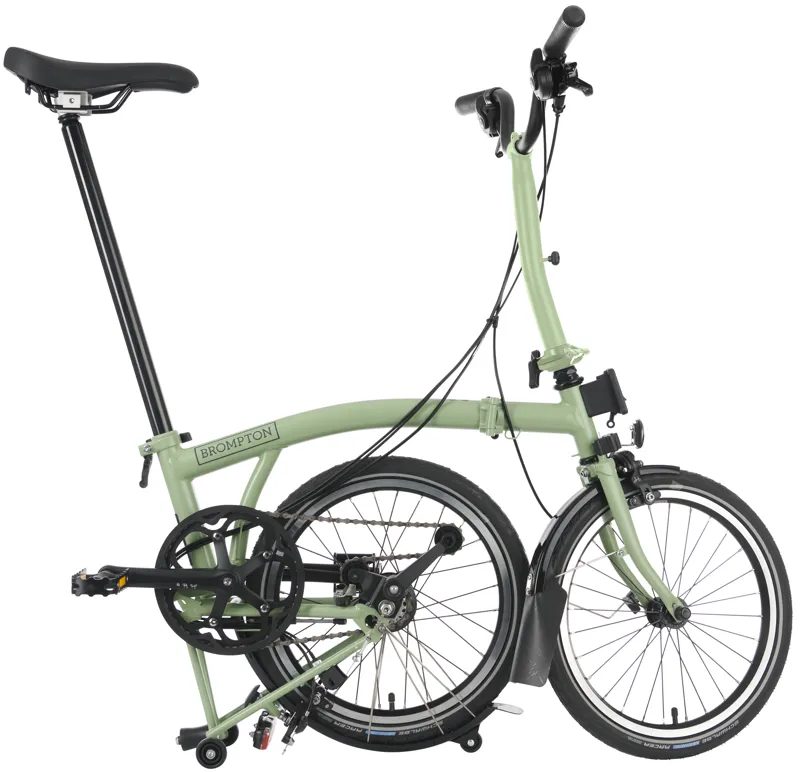 Brompton C Line Explore Folding Bike 2024 in Matcha Green-2